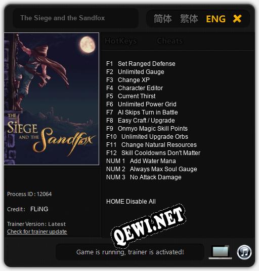 The Siege and the Sandfox: Трейнер +15 [v1.8]