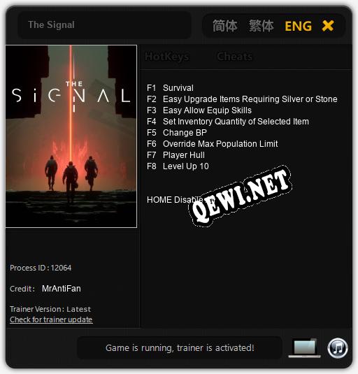 Трейнер для The Signal [v1.0.3]