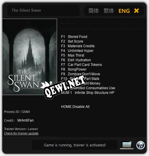 The Silent Swan: ТРЕЙНЕР И ЧИТЫ (V1.0.95)