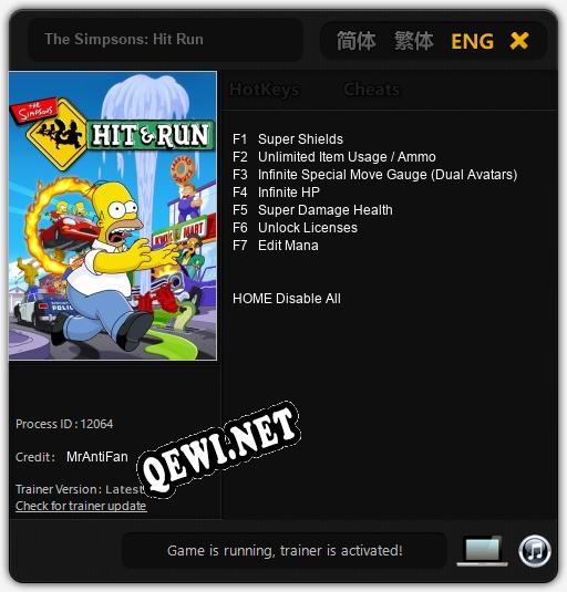 The Simpsons: Hit Run: Читы, Трейнер +7 [MrAntiFan]