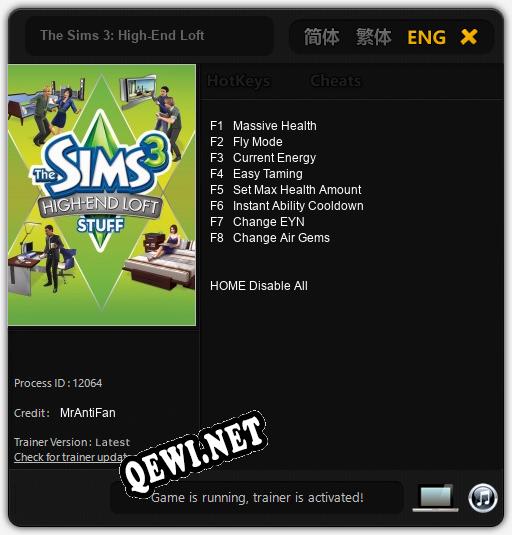 The Sims 3: High-End Loft: ТРЕЙНЕР И ЧИТЫ (V1.0.5)
