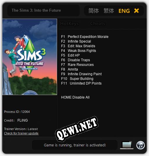 The Sims 3: Into the Future: Читы, Трейнер +11 [FLiNG]