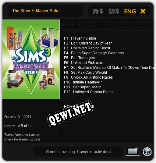 The Sims 3: Master Suite: ТРЕЙНЕР И ЧИТЫ (V1.0.34)