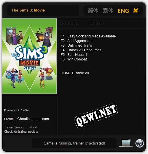 The Sims 3: Movie: Трейнер +6 [v1.6]