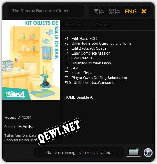 The Sims 4: Bathroom Clutter: Читы, Трейнер +10 [MrAntiFan]