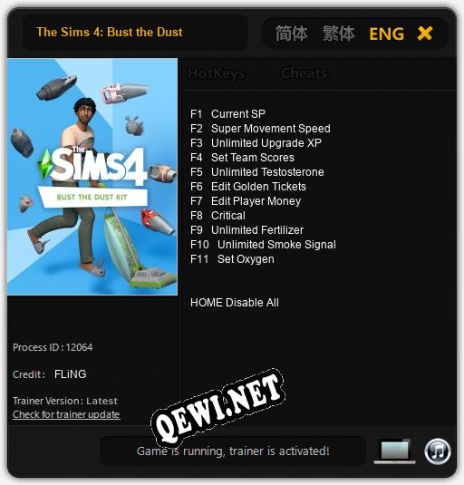 Трейнер для The Sims 4: Bust the Dust [v1.0.1]