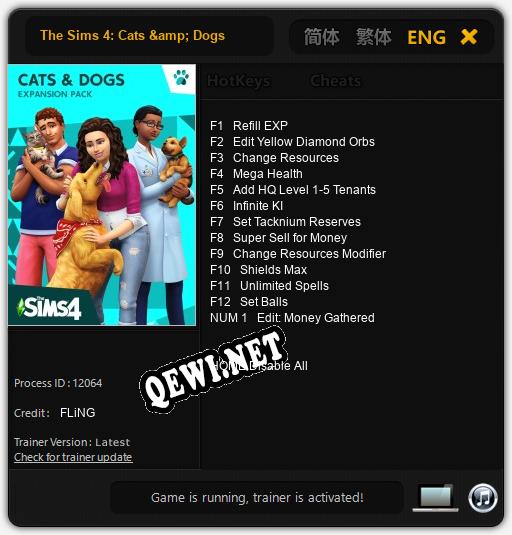 Трейнер для The Sims 4: Cats & Dogs [v1.0.5]