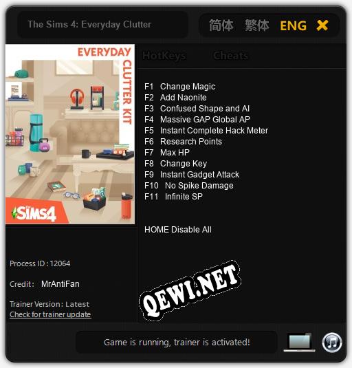 The Sims 4: Everyday Clutter: Читы, Трейнер +11 [MrAntiFan]