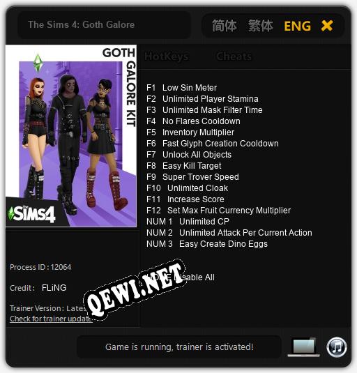 The Sims 4: Goth Galore: Читы, Трейнер +15 [FLiNG]