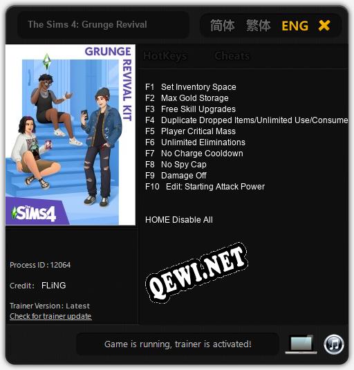 The Sims 4: Grunge Revival: Читы, Трейнер +10 [FLiNG]