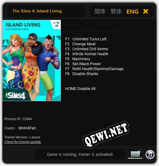 The Sims 4: Island Living: Трейнер +8 [v1.4]