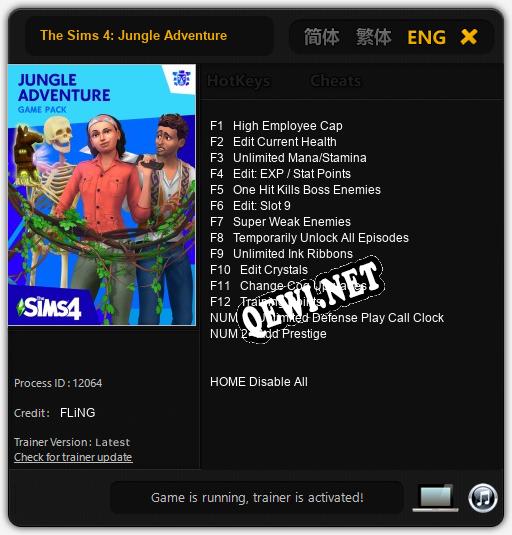 Трейнер для The Sims 4: Jungle Adventure [v1.0.5]