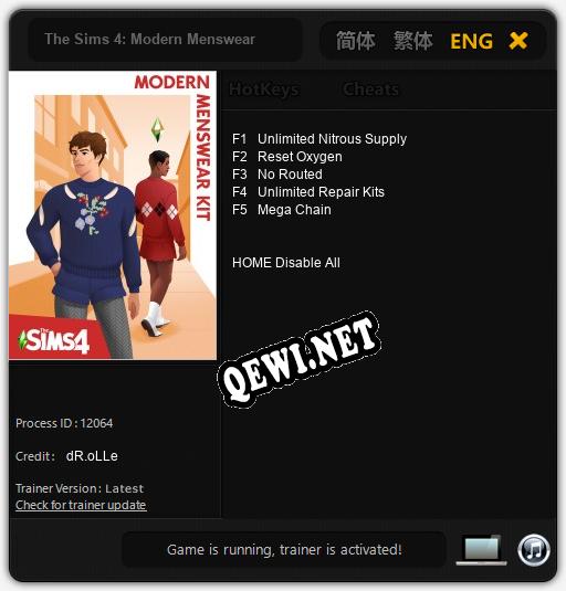 Трейнер для The Sims 4: Modern Menswear [v1.0.9]