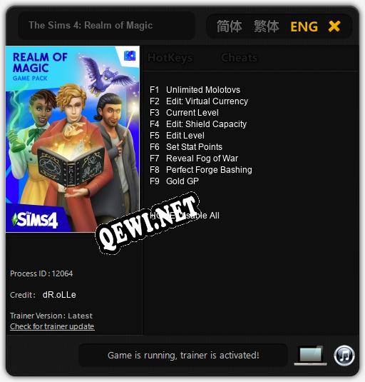 Трейнер для The Sims 4: Realm of Magic [v1.0.8]