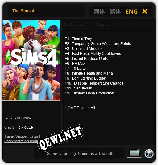 The Sims 4: Читы, Трейнер +12 [dR.oLLe]