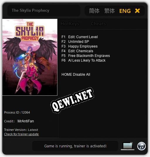 The Skylia Prophecy: Читы, Трейнер +6 [MrAntiFan]