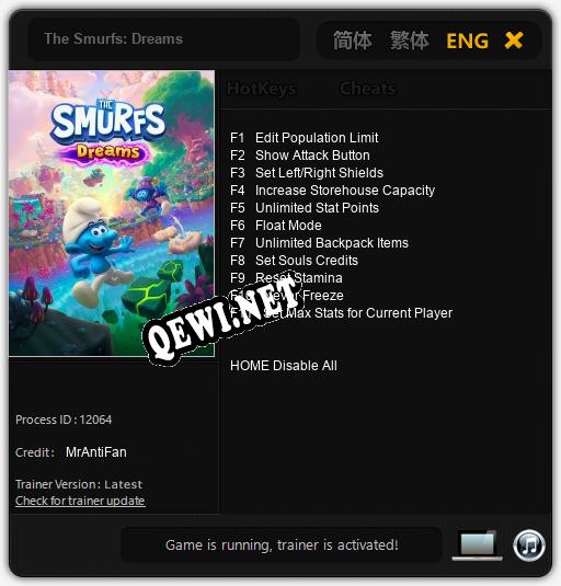 The Smurfs: Dreams: ТРЕЙНЕР И ЧИТЫ (V1.0.94)