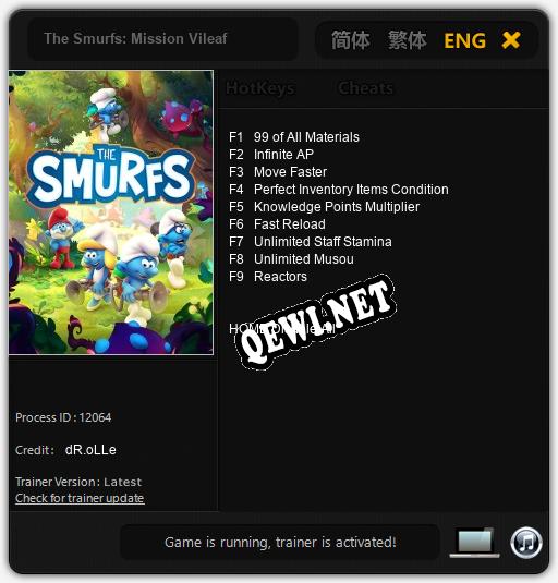 The Smurfs: Mission Vileaf: Читы, Трейнер +9 [dR.oLLe]