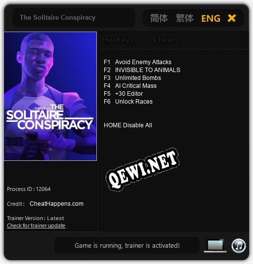 Трейнер для The Solitaire Conspiracy [v1.0.8]