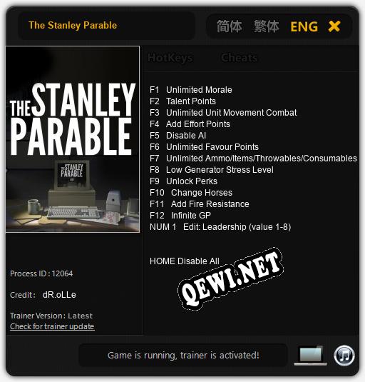 Трейнер для The Stanley Parable [v1.0.8]