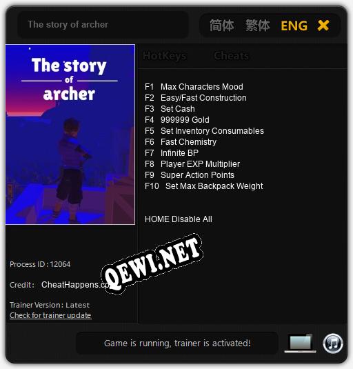The story of archer: Читы, Трейнер +10 [CheatHappens.com]
