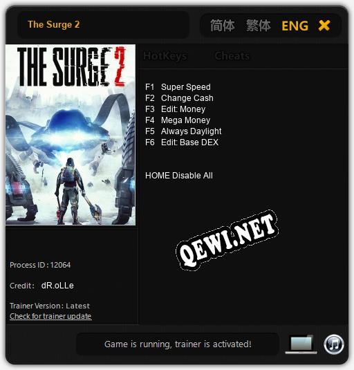 Трейнер для The Surge 2 [v1.0.9]