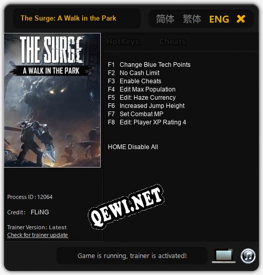 The Surge: A Walk in the Park: Читы, Трейнер +8 [FLiNG]