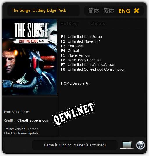Трейнер для The Surge: Cutting Edge Pack [v1.0.7]