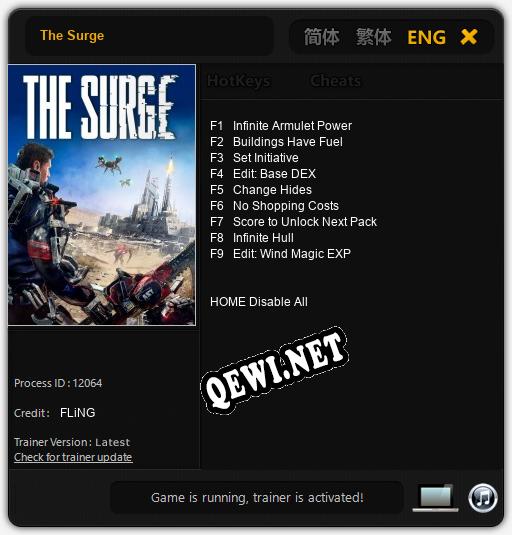 Трейнер для The Surge [v1.0.5]