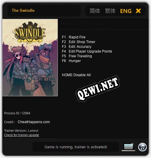 The Swindle: Трейнер +6 [v1.2]