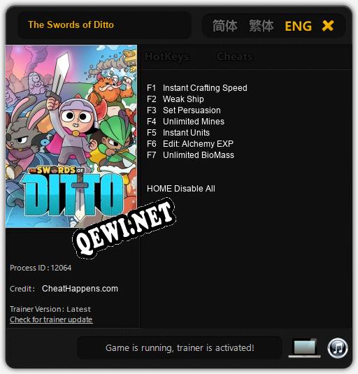 Трейнер для The Swords of Ditto [v1.0.2]