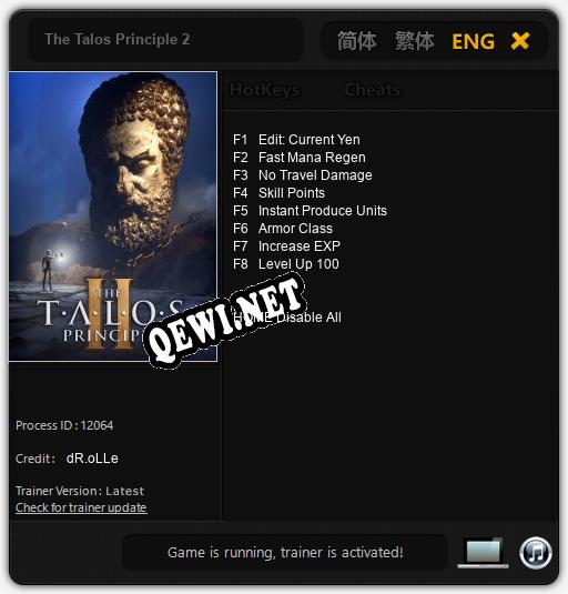 Трейнер для The Talos Principle 2 [v1.0.5]