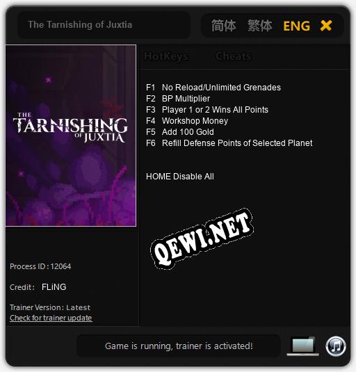 The Tarnishing of Juxtia: Трейнер +6 [v1.7]