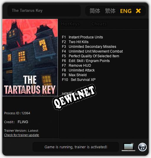 The Tartarus Key: Трейнер +10 [v1.1]