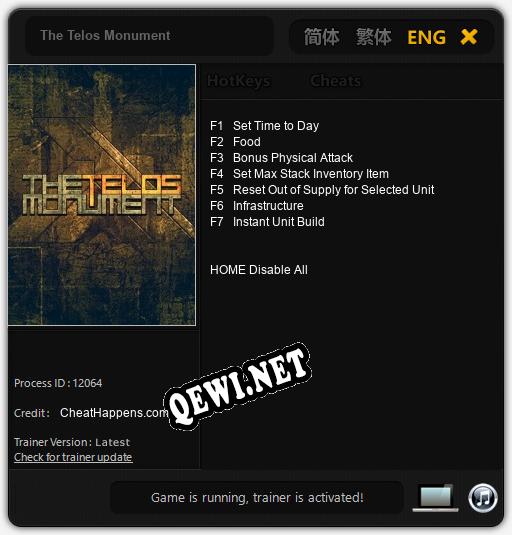 The Telos Monument: Читы, Трейнер +7 [CheatHappens.com]