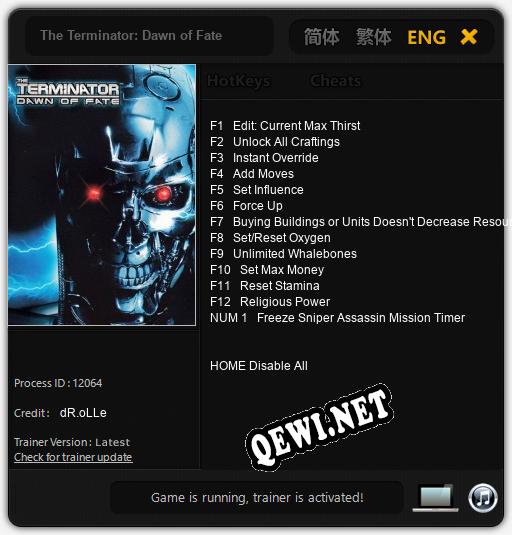 The Terminator: Dawn of Fate: ТРЕЙНЕР И ЧИТЫ (V1.0.78)