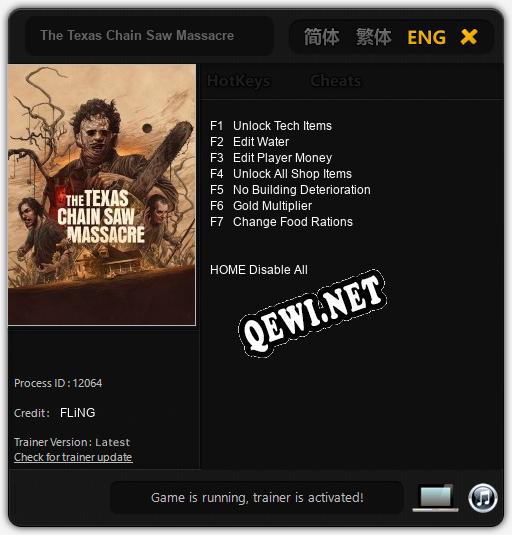 The Texas Chain Saw Massacre: ТРЕЙНЕР И ЧИТЫ (V1.0.90)