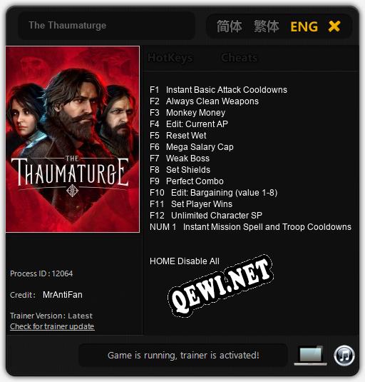 The Thaumaturge: Трейнер +13 [v1.1]