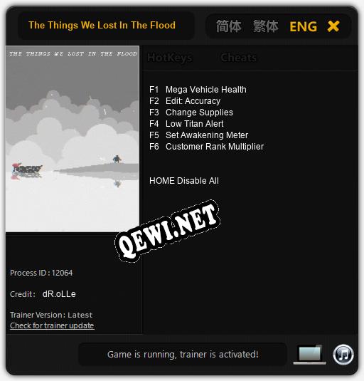 Трейнер для The Things We Lost In The Flood [v1.0.7]