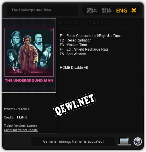 The Underground Man: ТРЕЙНЕР И ЧИТЫ (V1.0.37)