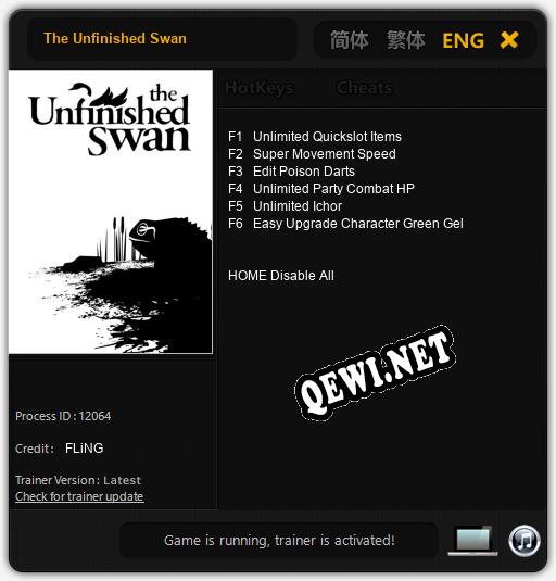 The Unfinished Swan: ТРЕЙНЕР И ЧИТЫ (V1.0.32)