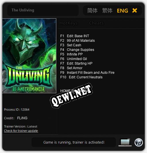 Трейнер для The Unliving [v1.0.7]