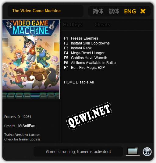 Трейнер для The Video Game Machine [v1.0.8]