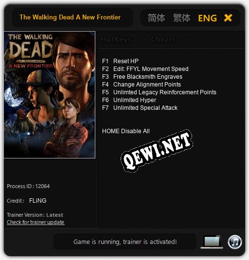 The Walking Dead A New Frontier: ТРЕЙНЕР И ЧИТЫ (V1.0.49)