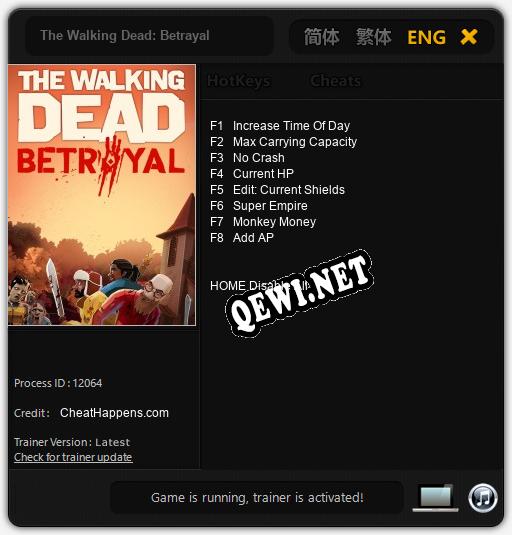 Трейнер для The Walking Dead: Betrayal [v1.0.7]