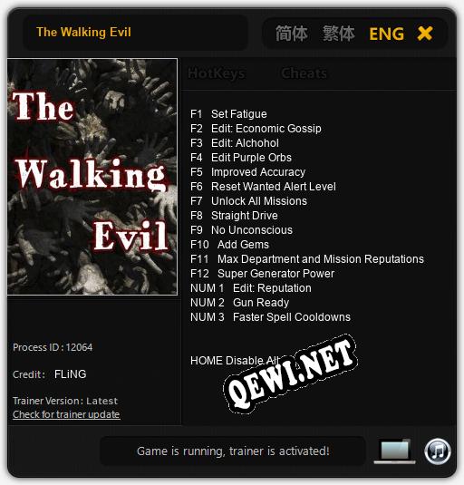 The Walking Evil: Читы, Трейнер +15 [FLiNG]