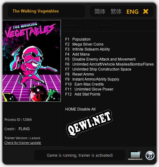 Трейнер для The Walking Vegetables [v1.0.5]