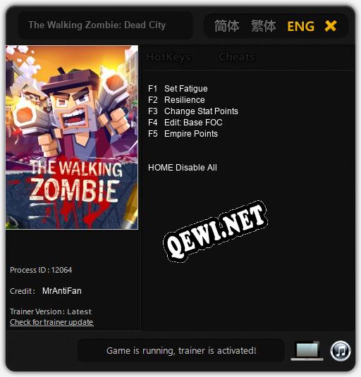 The Walking Zombie: Dead City: ТРЕЙНЕР И ЧИТЫ (V1.0.52)