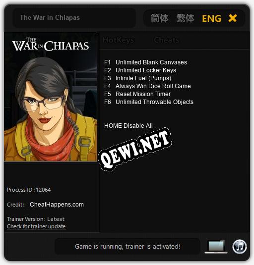 Трейнер для The War in Chiapas [v1.0.3]