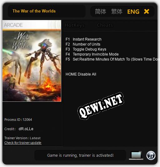 The War of the Worlds: Читы, Трейнер +5 [dR.oLLe]